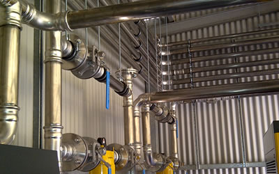 Stainless Steel Tubepress Compressed Air System in Large Cheese Manufacturing Plant